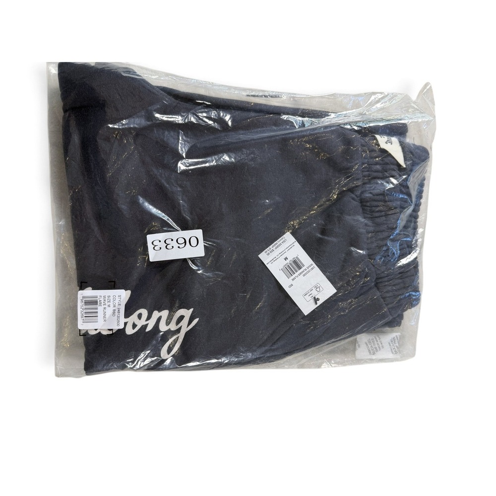Billabong NWT Wave Runner Flare Sweatpants Womens M Black Wide Leg 2481202500